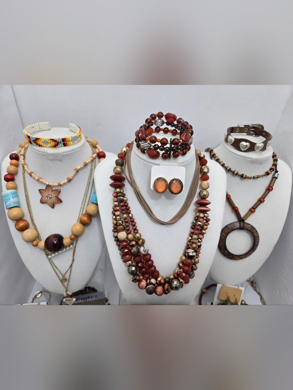 HUGE ​58pc Vintage & Modern Jewelry Lot CHICO'S BELK J CREW Necklace Earrin TOBI - Picture 2 of 16